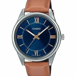 Casio Leather Analog Watch (MTP-V005L-2B5)