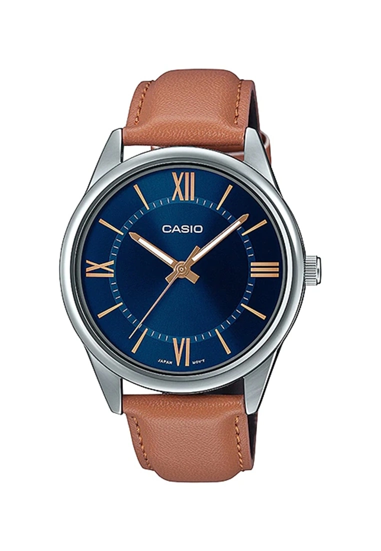 Casio Leather Analog Watch (MTP-V005L-2B5) 3 Casio Leather Analog Watch (MTP-V005L-2B5)
