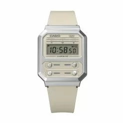 Casio General Digital White Resin Strap Unisex Watch A100WEF-8ADF -CASIO men casio 1538 0690246 2