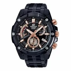 CASIO men 26 Casio Edifice Chronograph Black Stainless Steel Men's Watch EFR-559DC-1AVUDF