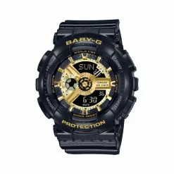 Casio Baby-G Digital-Analogue Black Resin Strap Women Watch BA-110X-1ADR