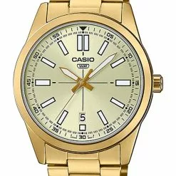Casio Analog Gold Dress Watch (MTP-VD02G-9E)