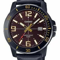 Casio Analog Leather Dress Watch (MTP-VD01BL-5B)