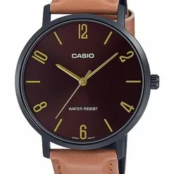 Casio Analog Leather Dress Watch (MTP-VT01BL-5B)