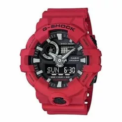 Casio G-Shock Digital Quartz Red Resin Men Watch GA-700-4ADR