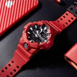 Casio G-Shock Digital Quartz Red Resin Men Watch GA-700-4ADR -CASIO men casio 2990 2044536 4