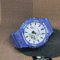 Casio G-Shock Blue Resin Strap Men Watch GA-2100BWP-2ADR-P -CASIO men casio 3008 8934536 5