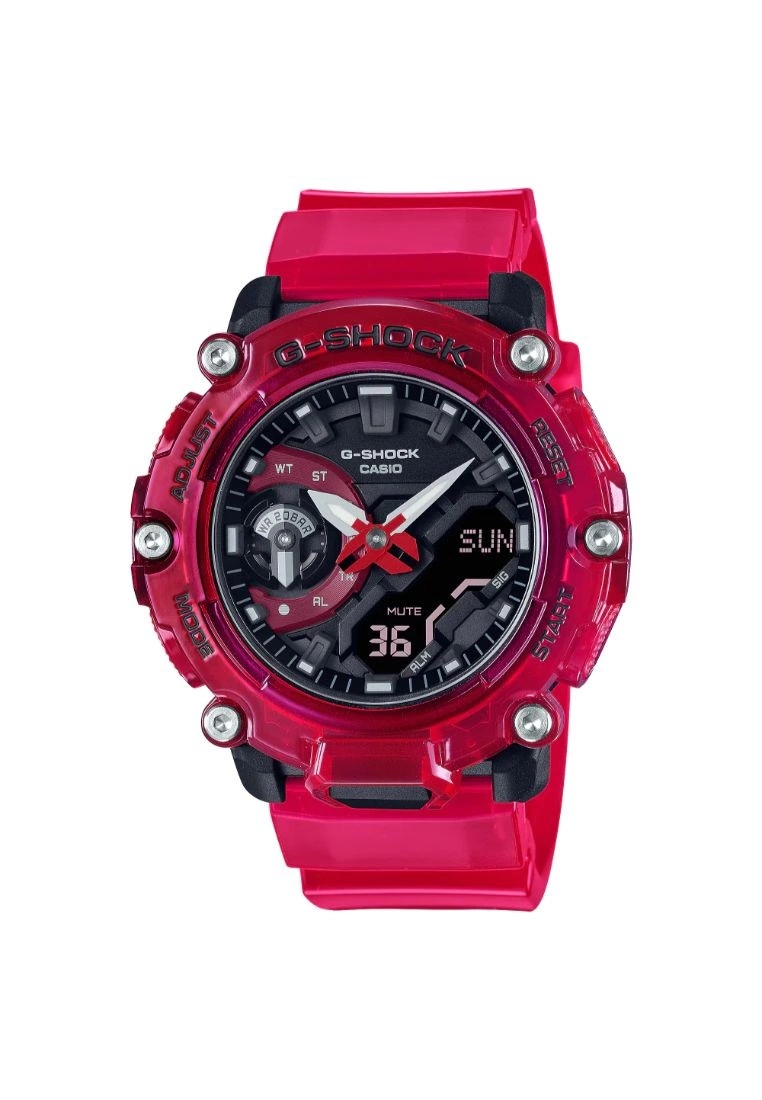 CASIO G-SHOCK GA-2200SKL-4ADR RED RESIN STRAP UNISEX WATCH 3 CASIO G-SHOCK GA-2200SKL-4ADR RED RESIN STRAP UNISEX WATCH
