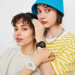 Casio Baby-G Digital-Analogue White Resin Strap Women Watch BA-110XRG-7ADR -CASIO men casio 4668 7301246 6