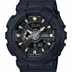 CASIO BABY-G BA-110GA-1ADR DIGITAL QUARTZ BLACK RESIN WOMEN'S WATCH