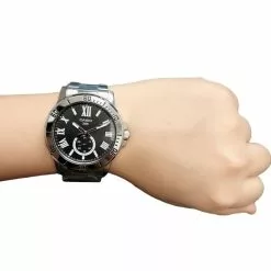 Casio Men's Analog Watch MTP-VD200D-1B Silver Stainless Steel Band Watch for men -CASIO men casio 6655 6654336 3