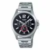 Casio Men's Analog Watch MTP-E350D-1BV Silver Stainless Steel Band Watch for men -CASIO men casio 6678 5064336 1