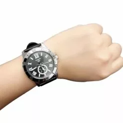 Casio Men's Analog Watch MTP-VD200L-1B Black Leather Band Watch for men -CASIO men casio 6702 4064336 3