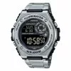 Casio Men's Digital Watch MWD-100HD-1BV Silver Stainless Steel Band Watch for men