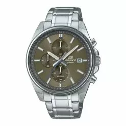 Casio Chronograph Brown Dial And Silver Stainless Steel Strap Men Watch EFV-610D-5CVUDF