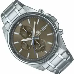 Casio Chronograph Brown Dial And Silver Stainless Steel Strap Men Watch EFV-610D-5CVUDF -CASIO men casio 7020 3202246 3