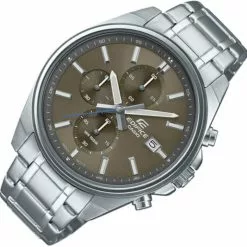 Casio Chronograph Brown Dial And Silver Stainless Steel Strap Men Watch EFV-610D-5CVUDF -CASIO men casio 7020 3202246 4