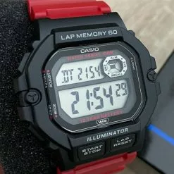 Casio General Red Resin Unisex Watch WS-1400H-4AVDF -CASIO men casio 7627 1912536 5