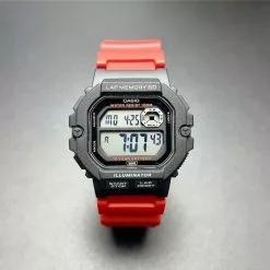 Casio General Red Resin Unisex Watch WS-1400H-4AVDF -CASIO men casio 7627 1912536 6