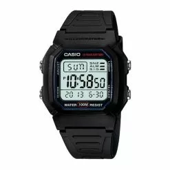 Casio General Black Resin Strap Unisex Watch W-800H-1AVDF