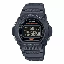 Casio General Black Silicone Strap Men Watch W-219H-8BVDF