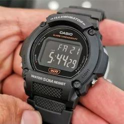 Casio General Black Silicone Strap Men Watch W-219H-8BVDF -CASIO men casio 8245 8802536 4