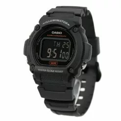 Casio General Black Silicone Strap Men Watch W-219H-8BVDF -CASIO men casio 8245 8802536 5
