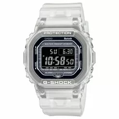 Casio G-Shock Digital Transparent White Resin Strap Men Watch DW-B5600G-7DR -CASIO men casio 8614 3641246 3