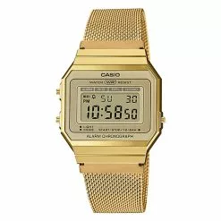 Casio Gold Vintage Digital Mesh Watch (A700WMG-9A)