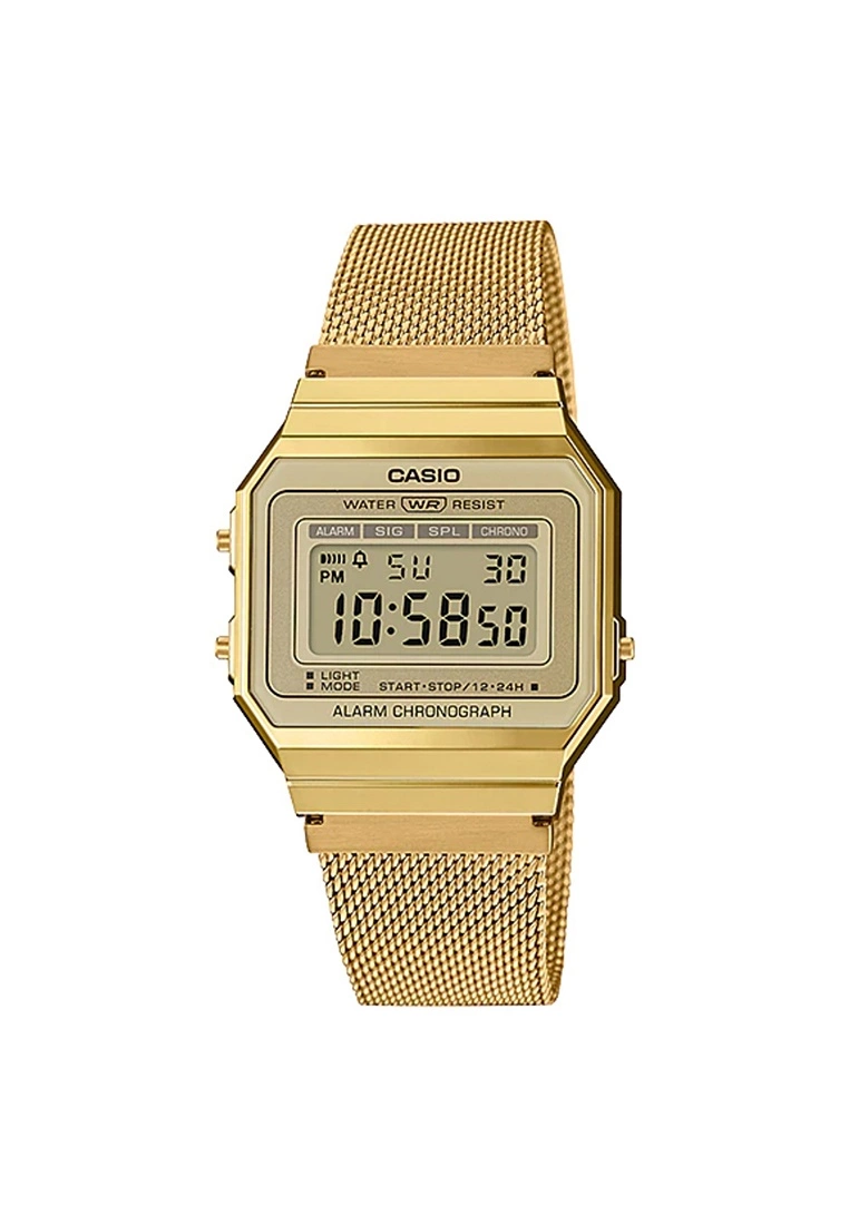 Casio Gold Vintage Digital Mesh Watch (A700WMG-9A) 3 Casio Gold Vintage Digital Mesh Watch (A700WMG-9A)