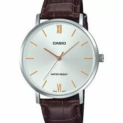 Casio Stylish Leather Watch (MTP-VT01L-7B2)