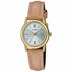 Casio Ladies Leather Analog Watch (LTP-V002GL-7B3)
