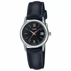 Casio Ladies Leather Analog Watch (LTP-V002L-1B3)